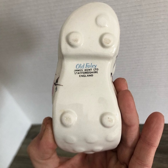 Vtg James Kent Staffordshire Old Foley Ceramic Boot - Picture 6 of 11